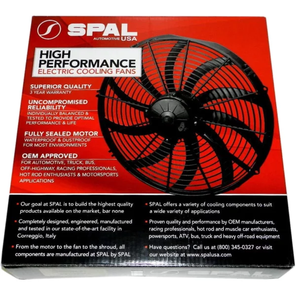SPAL  30102082 16" FAN CURVED BLADE, 12 V